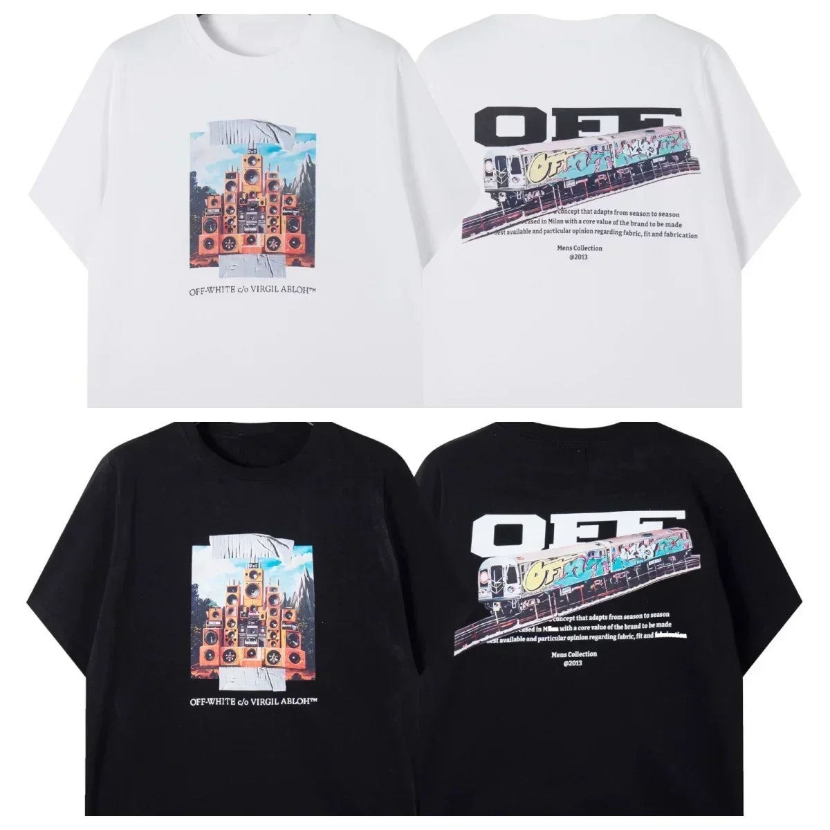 Off-White City Building Art Graphic T-Shirt